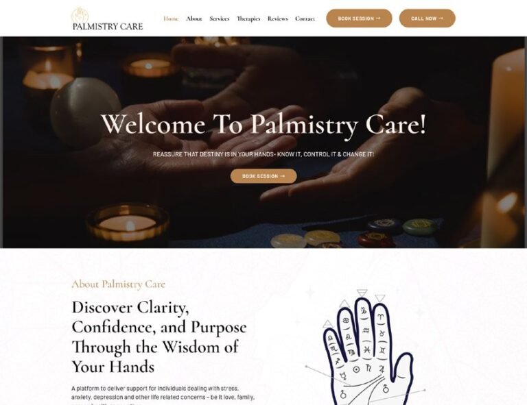 Palmistrycare website project